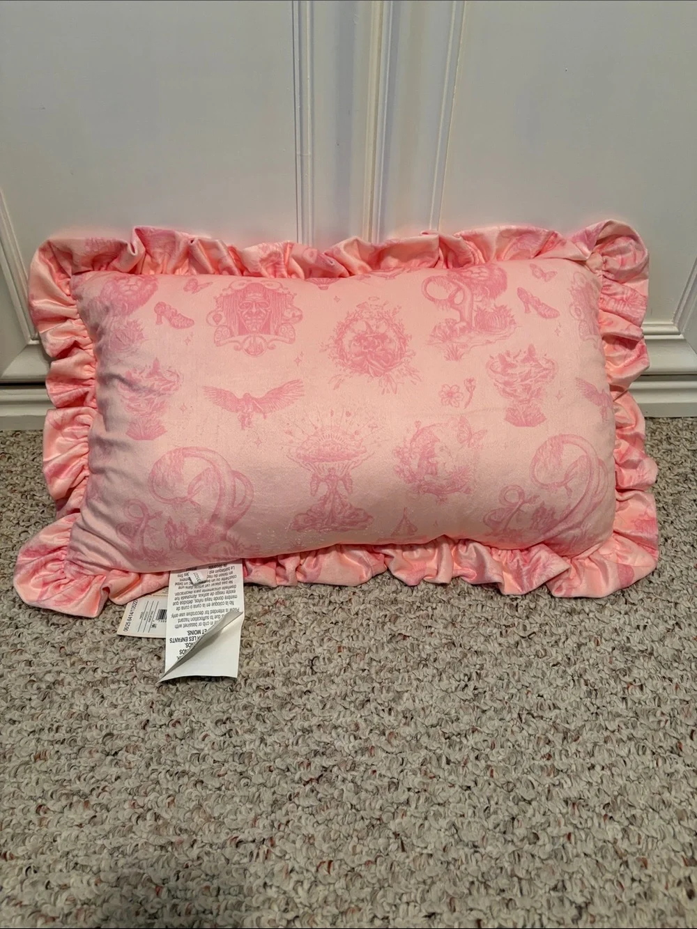 Ruffled Pink 'Be Fearlessly Amazing' Decorative Accent Pillow from Wicked